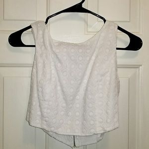 F21 White Crop Top